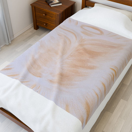 Golden Body of Christ Velveteen Plush Blanket
