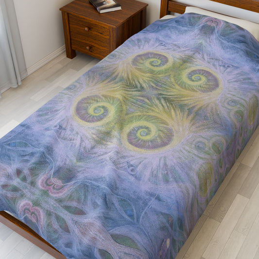 Divine Union Velveteen Plush Kaleidoscope Blanket