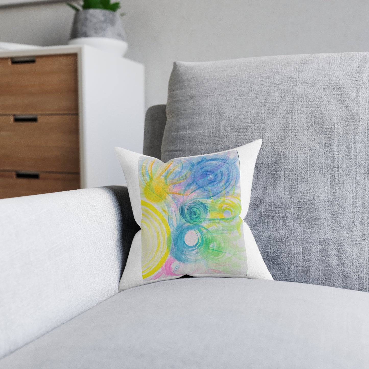 Celestial Heavenly Sounds Cushion (faux suede)
