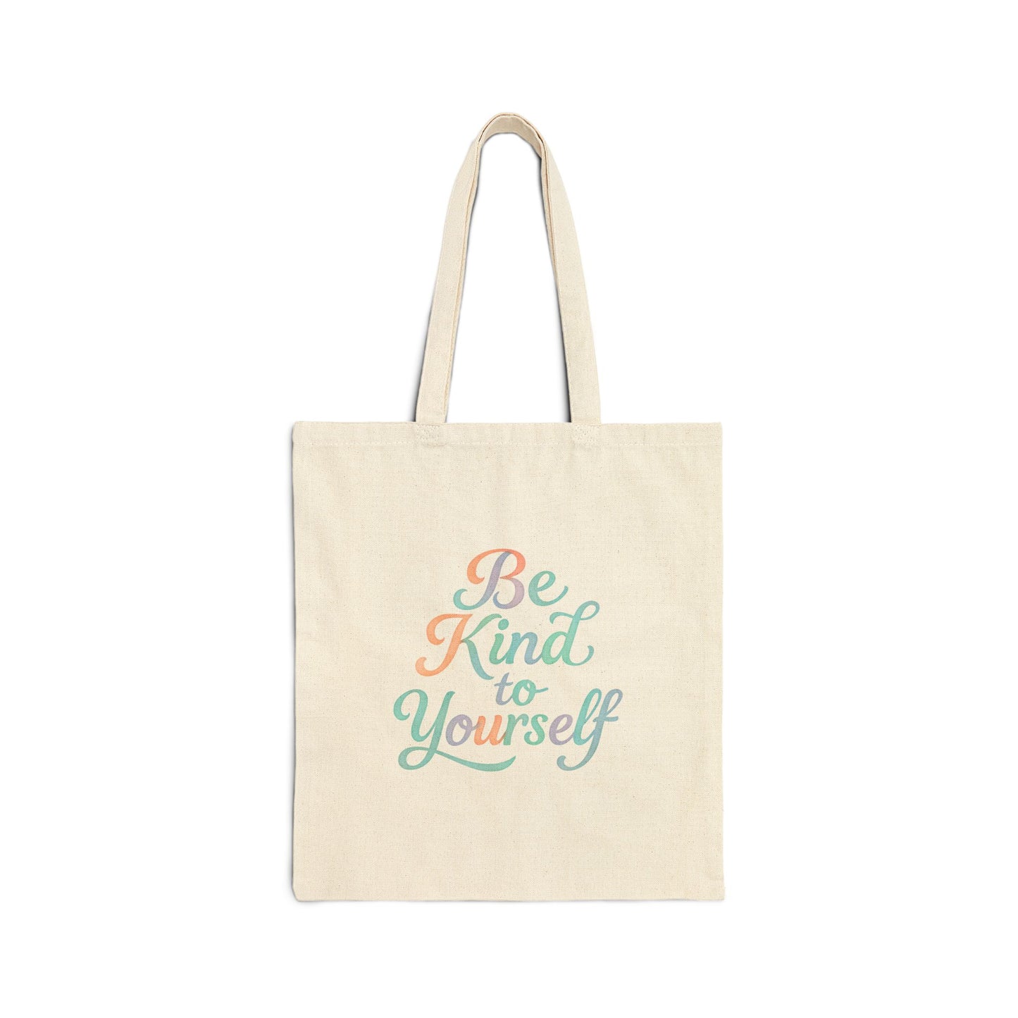 'Be Kind to Yourself' Cotton Canvas Tote Bag