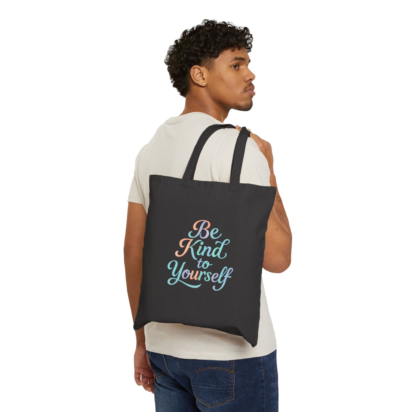 'Be Kind to Yourself' Cotton Canvas Tote Bag
