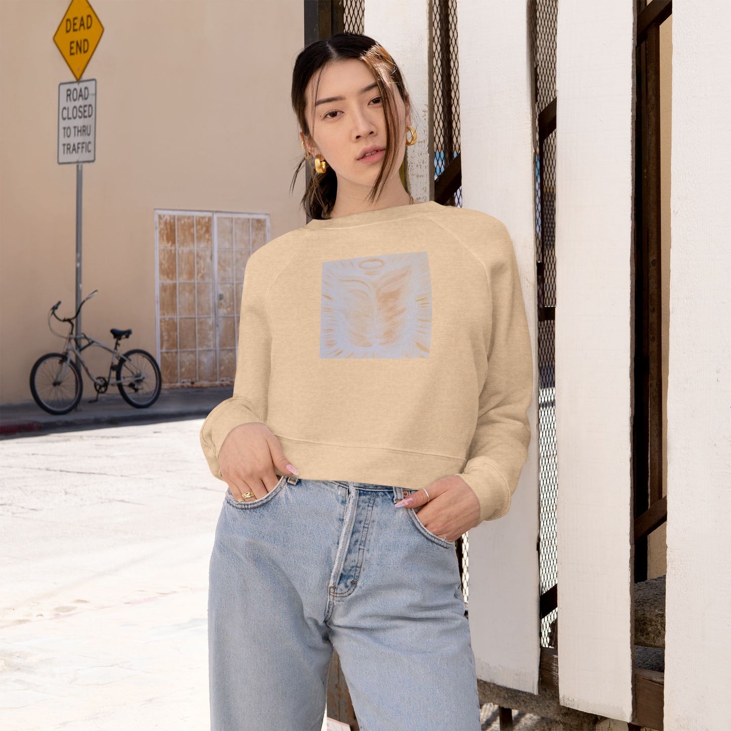 Golden Body of Christ Cropped Fleece
