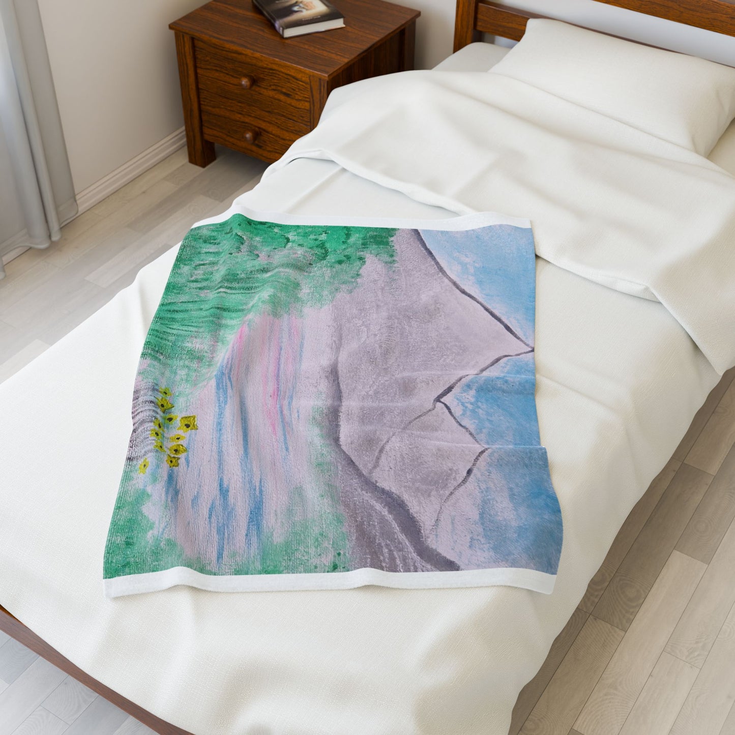 Moving Mountains Velveteen Plush Blanket