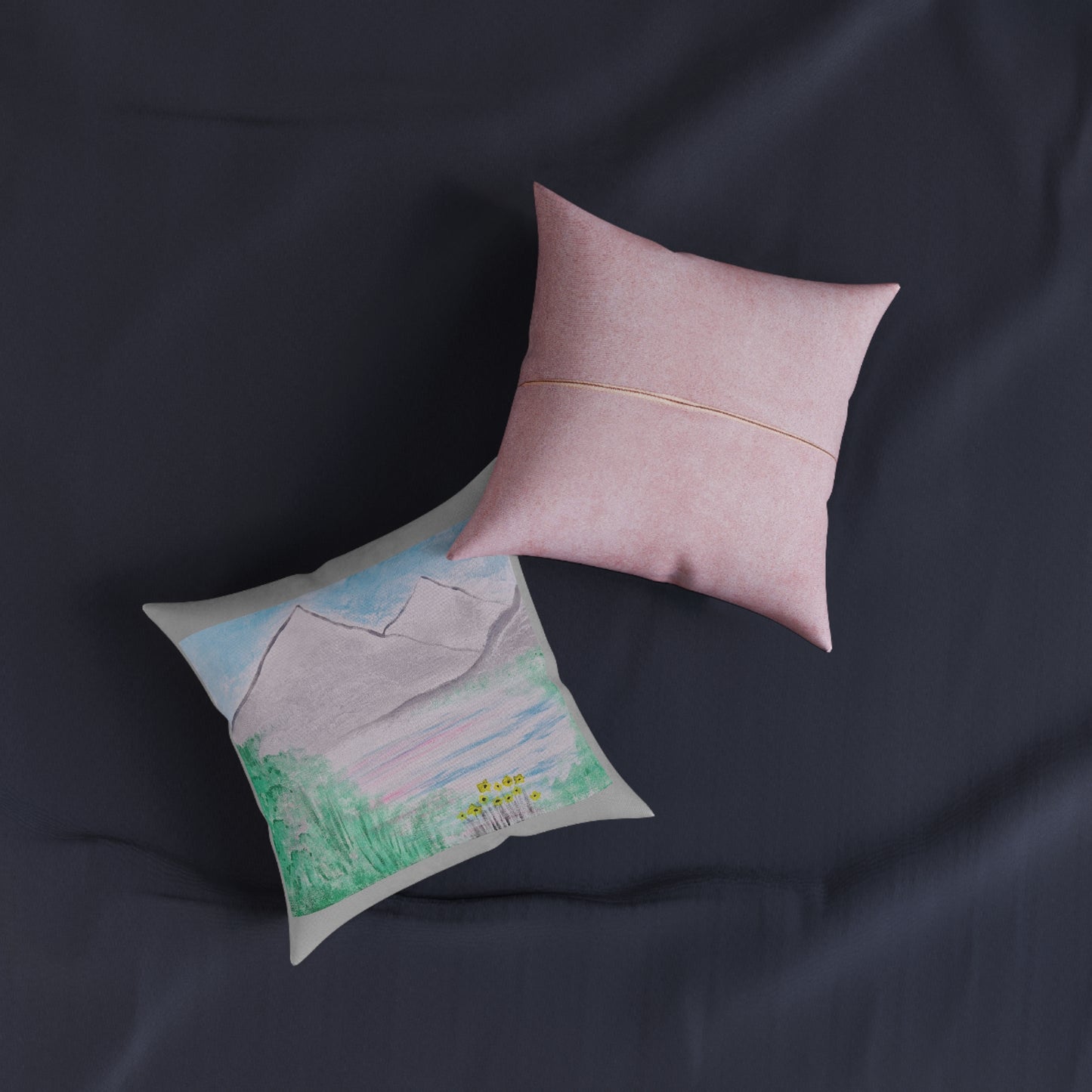 Moving Mountains Cushion (faux suede)