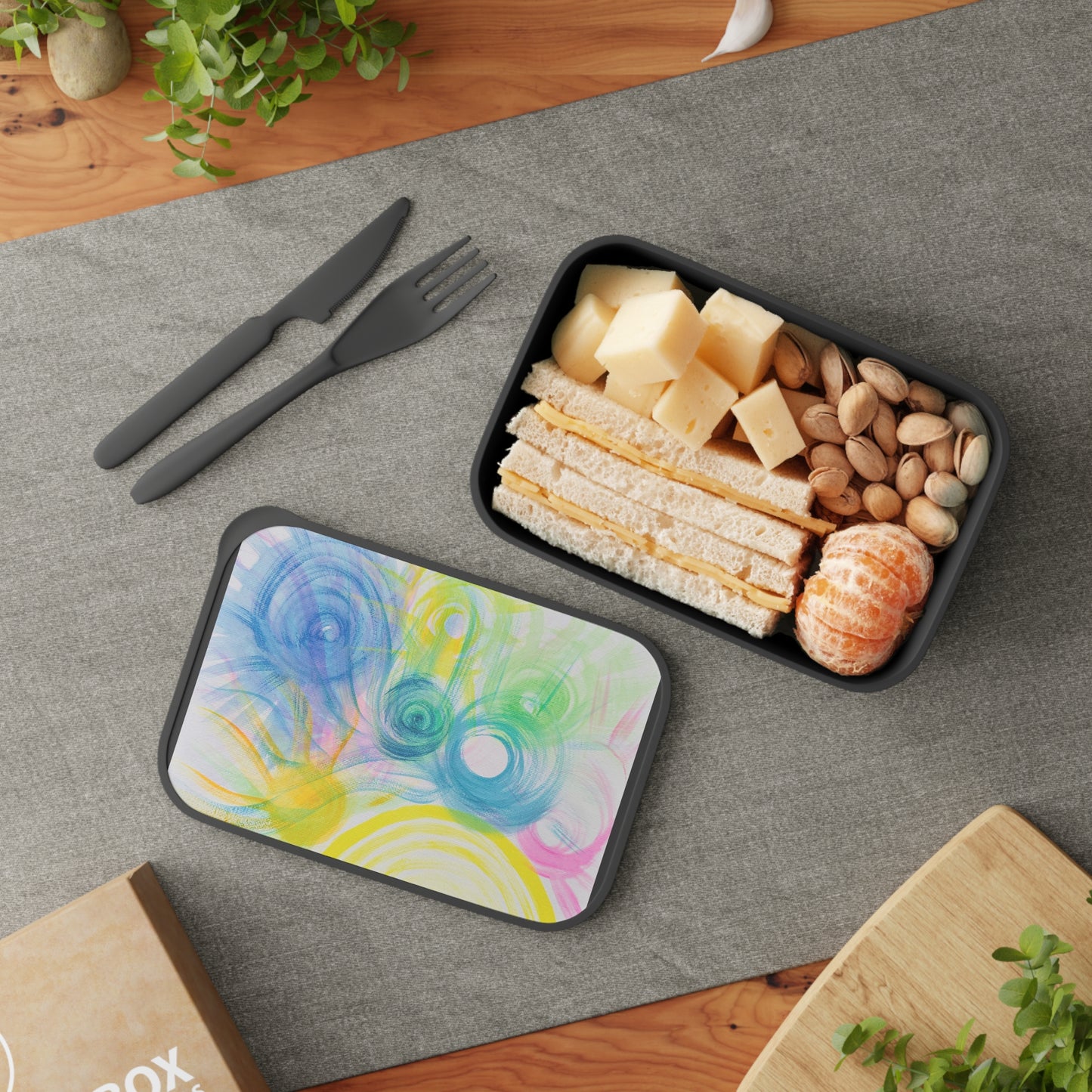 Celestial Heavenly Sounds | Eco-Friendly Lunch Container with Utensils
