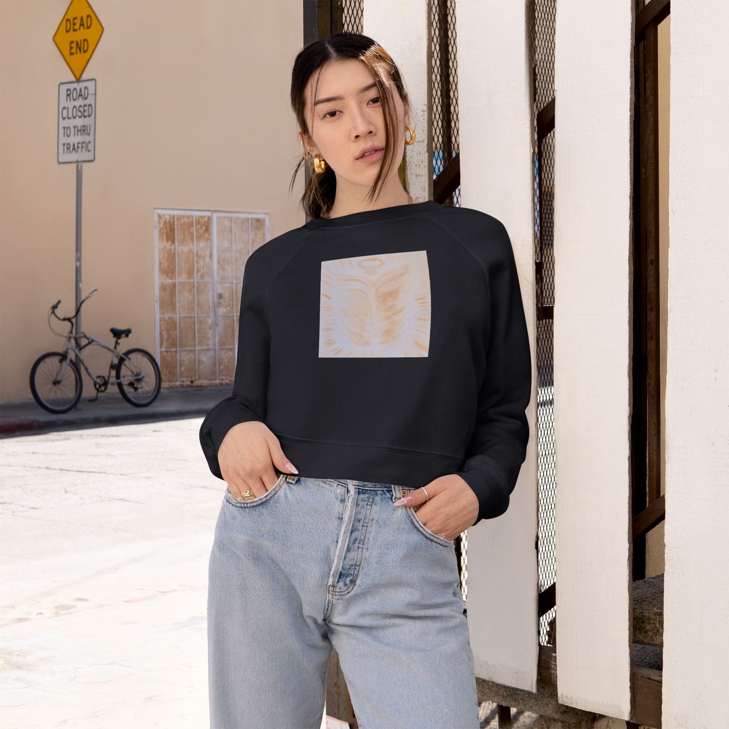 Golden Body of Christ Cropped Fleece