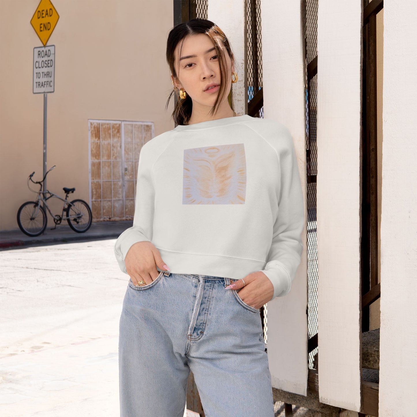 Golden Body of Christ Cropped Fleece