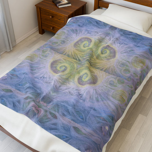 Divine Union Velveteen Plush Kaleidoscope Blanket