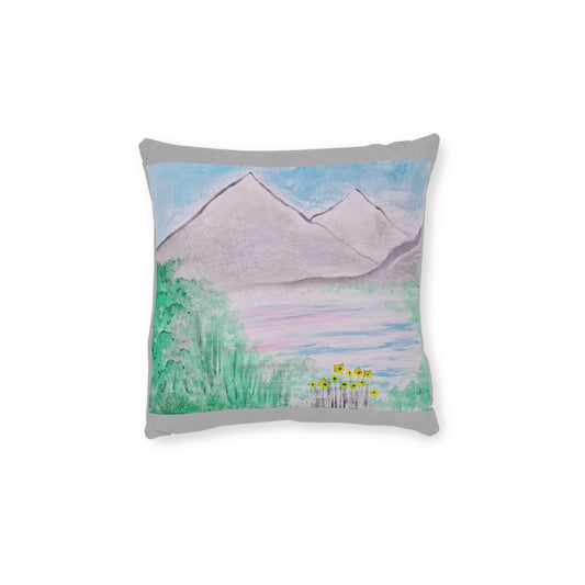 Moving Mountains Cushion (faux suede)